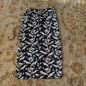 Rag & Bone Black and White Midi Pencil Skirt for Work